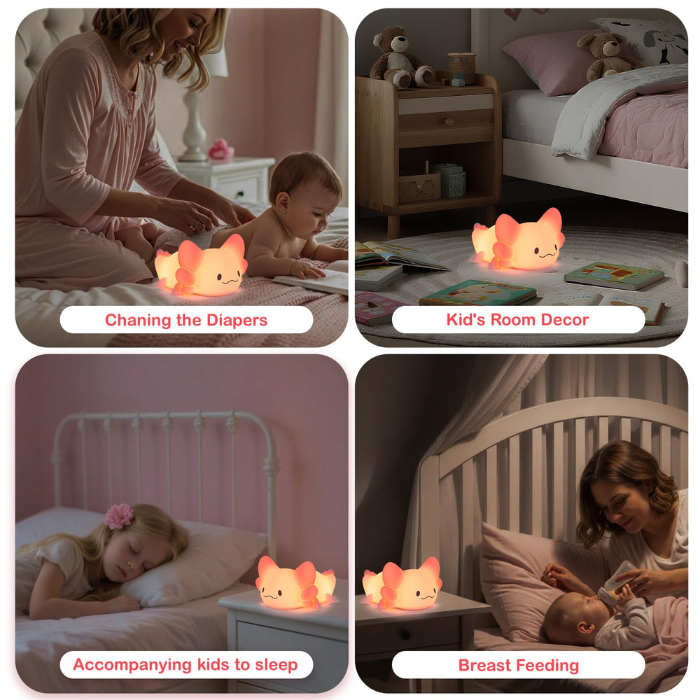 Tremdwoto Axolotl Night Light useful for nursing moms and late-night tasks.
