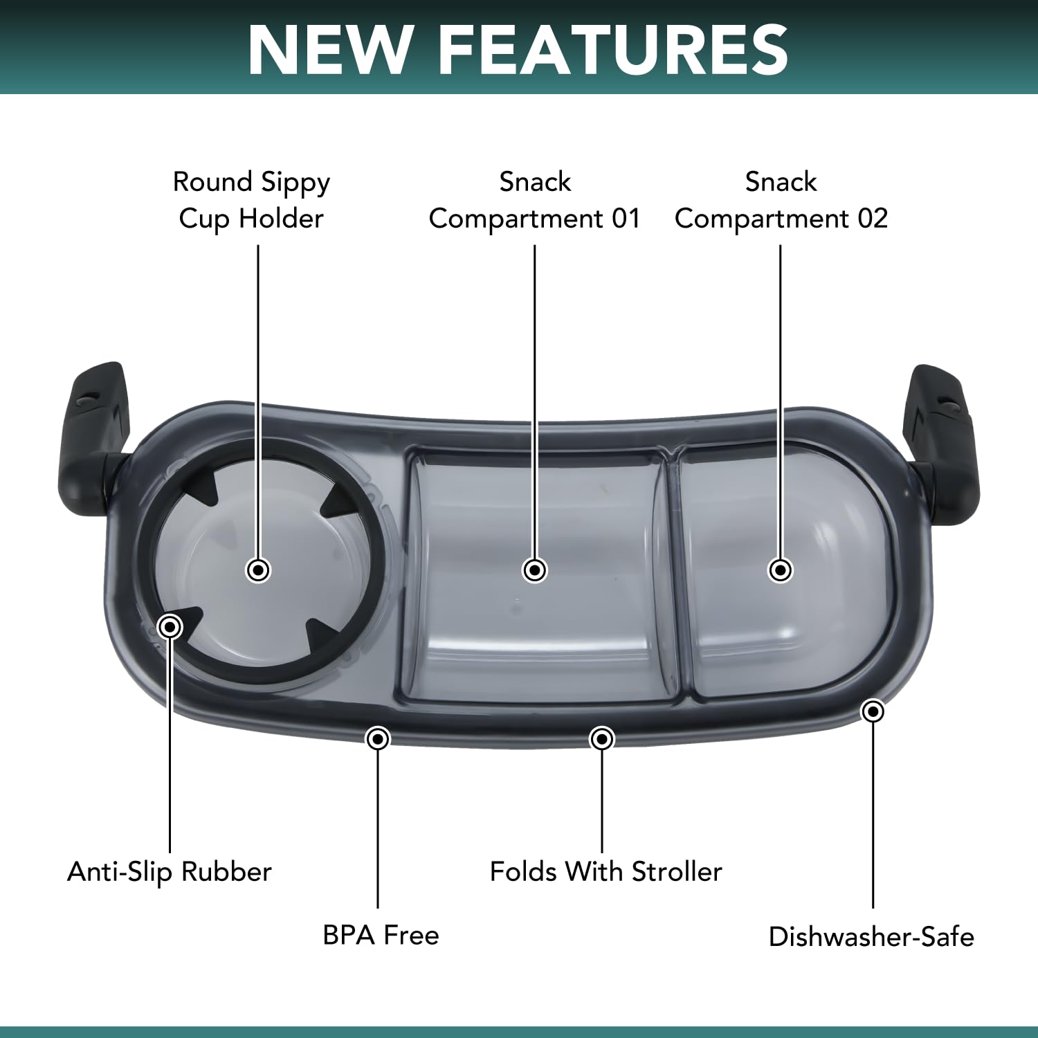 TRENDHUB snack tray detachable top enables easy cleaning after meals.