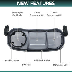 TRENDHUB snack tray detachable top enables easy cleaning after meals.