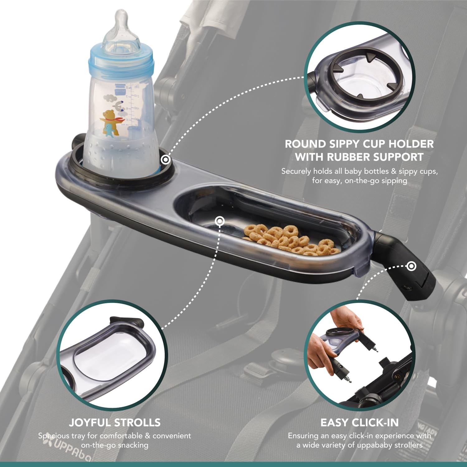 TrendHub snack-tray large-area for snacks, toys, and essentials
