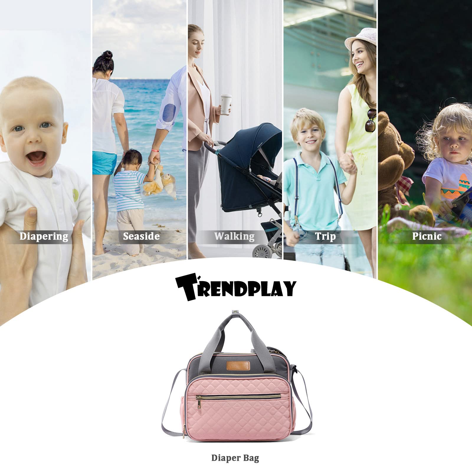 TRENDPLAY insulated bottle pocket holds 8-9oz bottles to stay warm or cool
