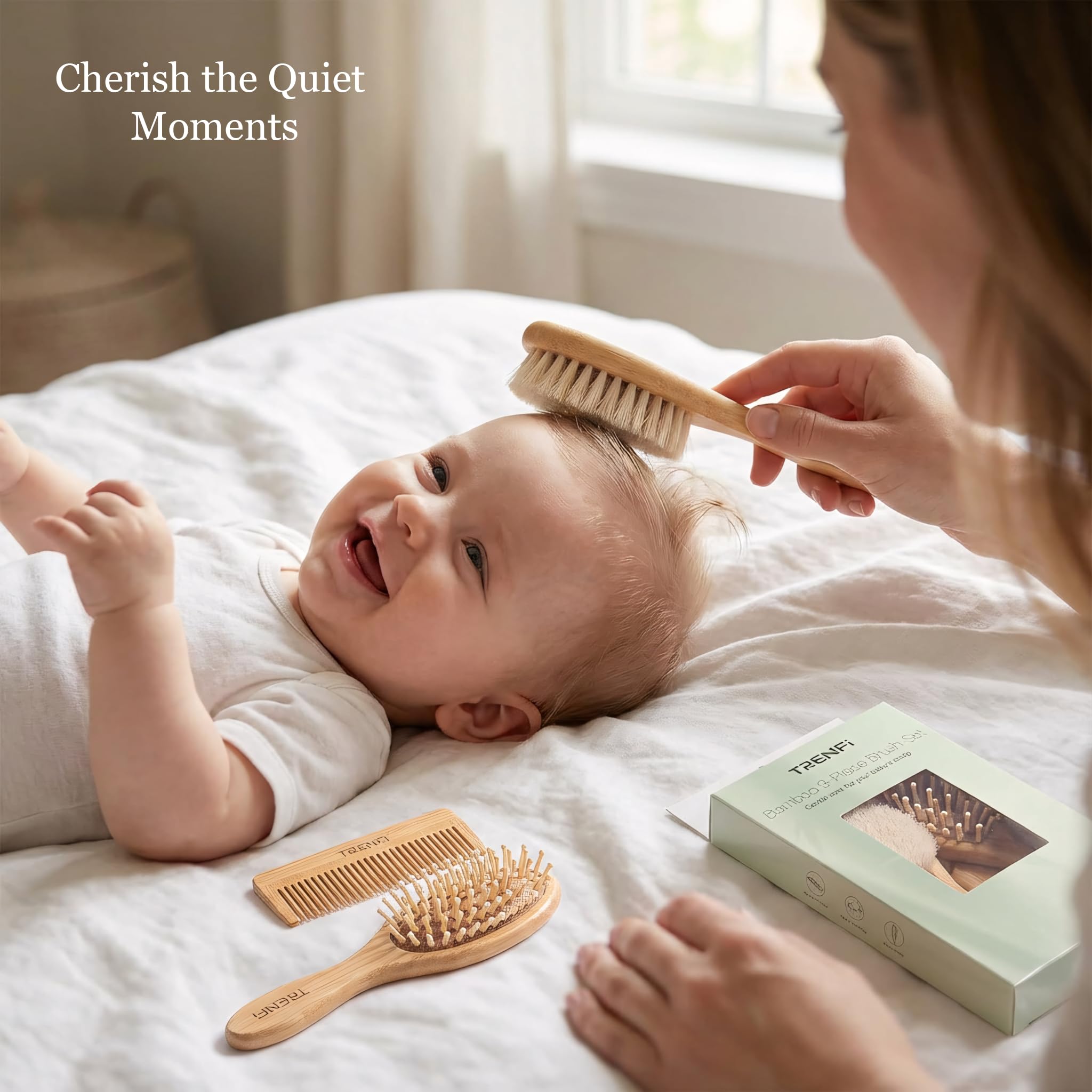 TRENFI baby grooming ritual supports bonding during bedtime routines.