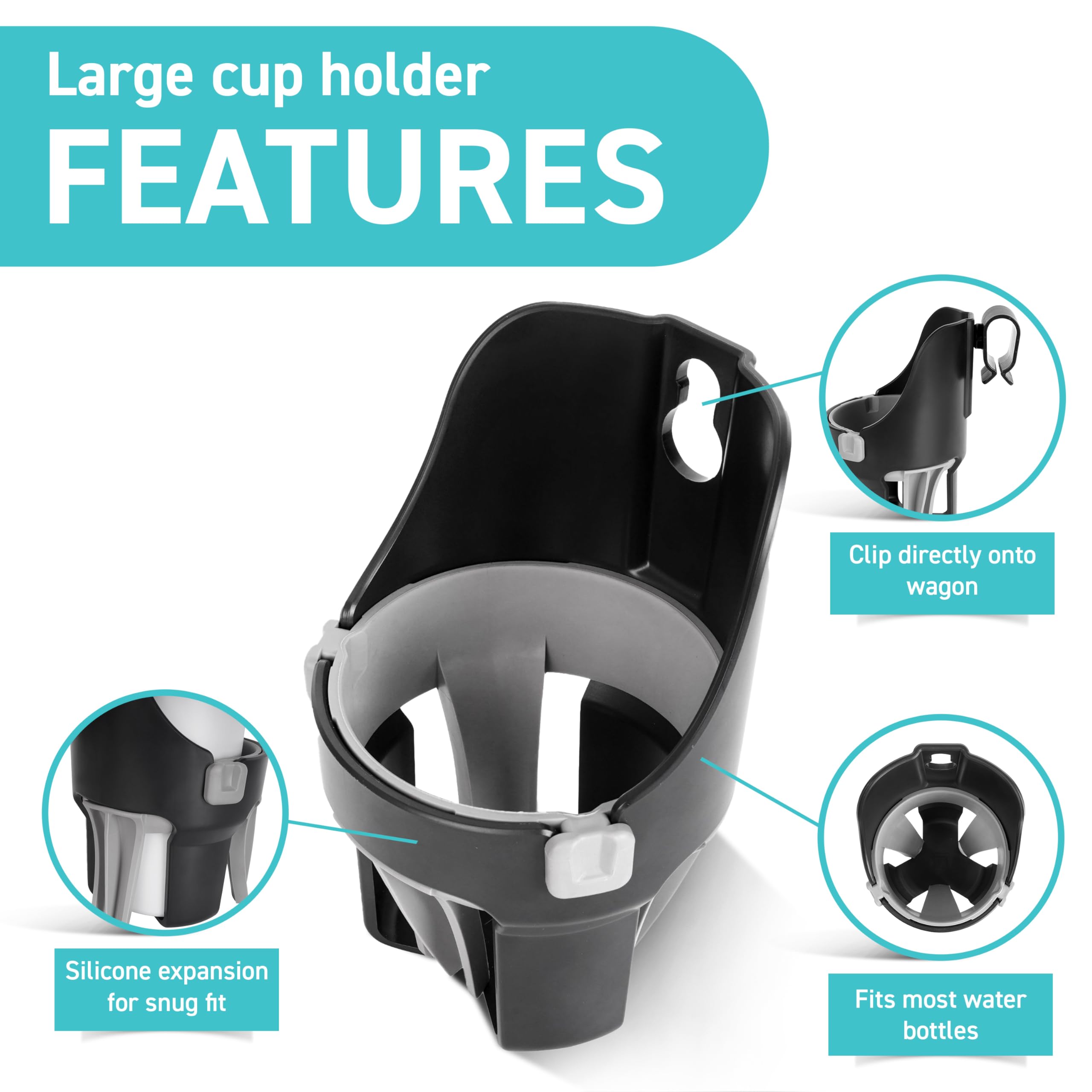 Tributary Brands cup holder beside Luxe compatibility badge on Wonderfold.