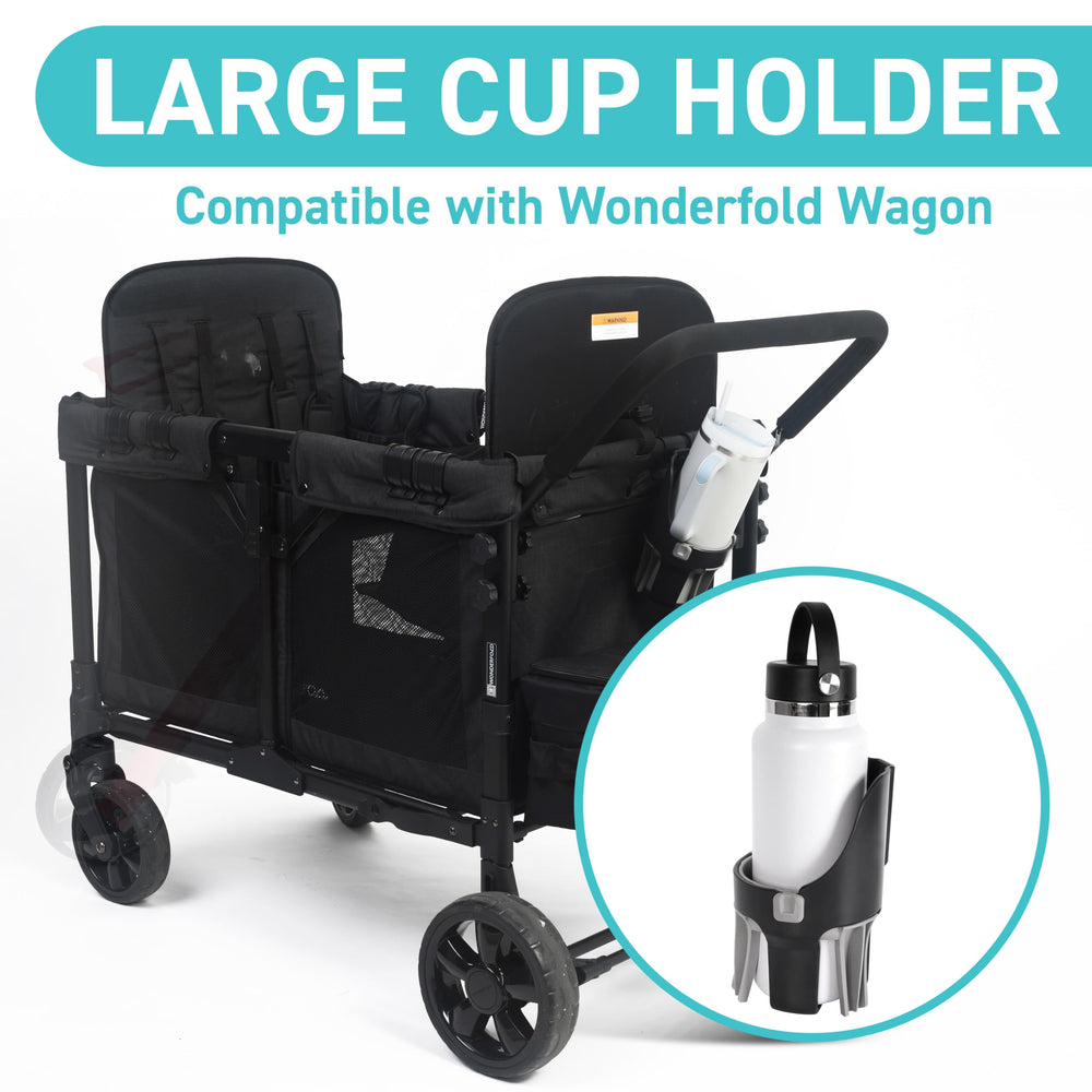 Tributary Brands cup holder side-mount on Wonderfold W2/W4 for versatile placement.