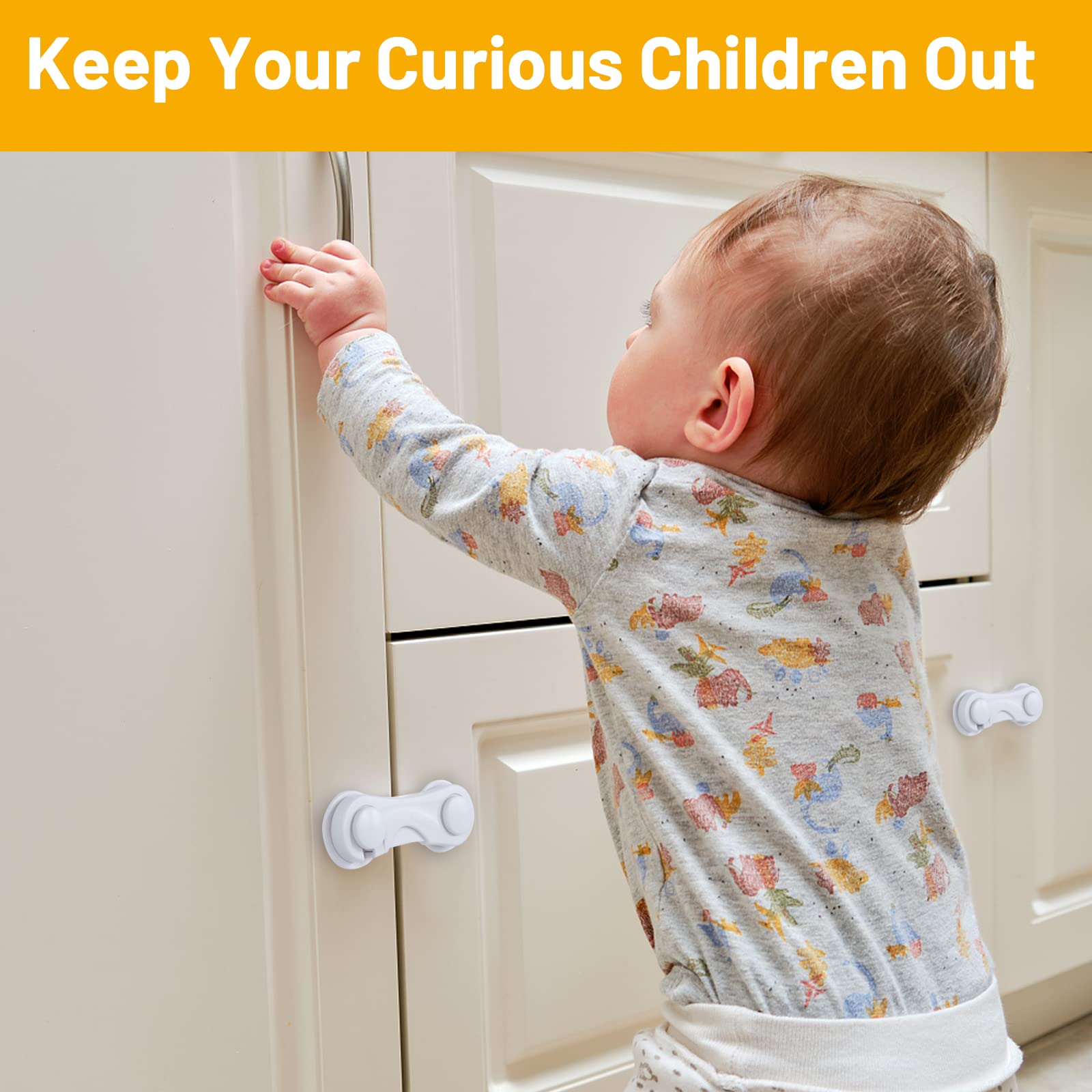 TRILINK cabinet locks provide drawer security to keep curious toddlers away from hazards.