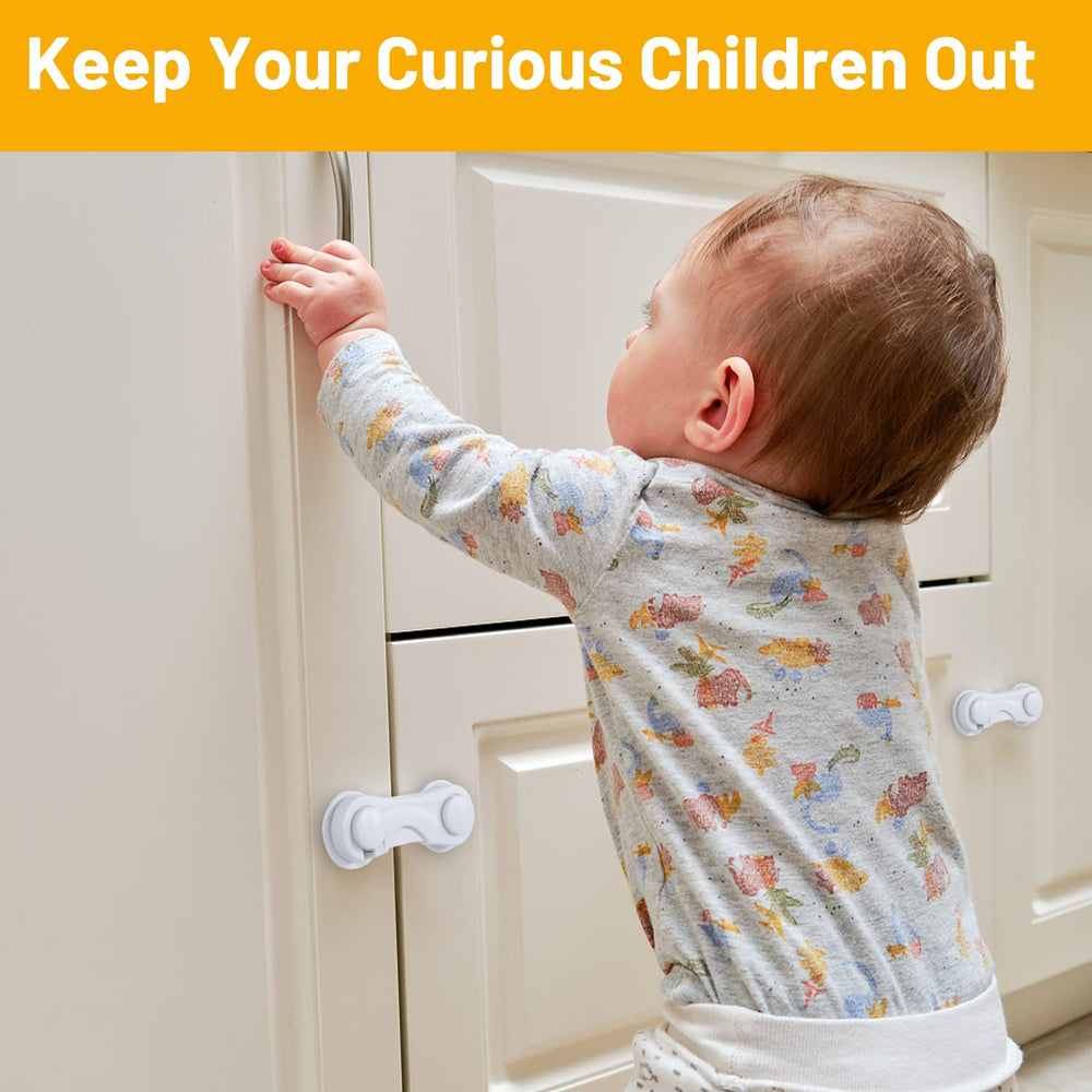 TRILINK cabinet locks provide drawer security to keep curious toddlers away from hazards.