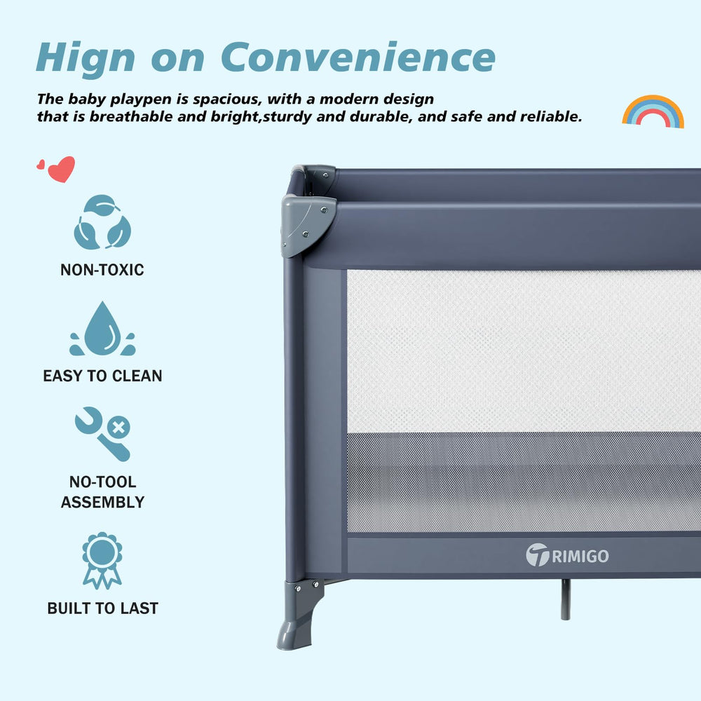 Trimigo travel bag packs the crib compactly for vacations.