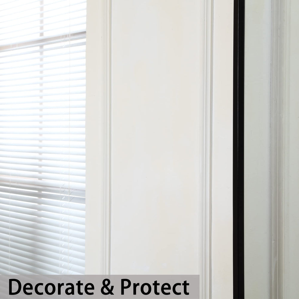 Trimold adhesive-backed corner protector simplifies mounting on any surface.