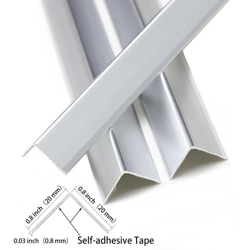 Trimold corner guard with mirror-like finish, smooth surface easy to wipe clean.