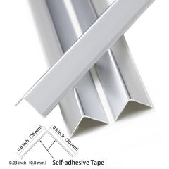 Trimold corner guard with mirror-like finish, smooth surface easy to wipe clean.