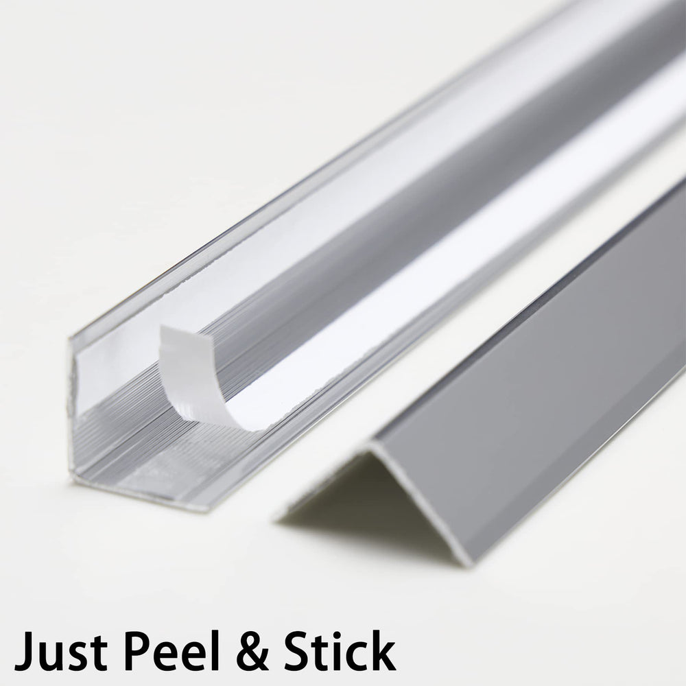 Trimold wall corner protector with adhesive-backed installation for quick setup.