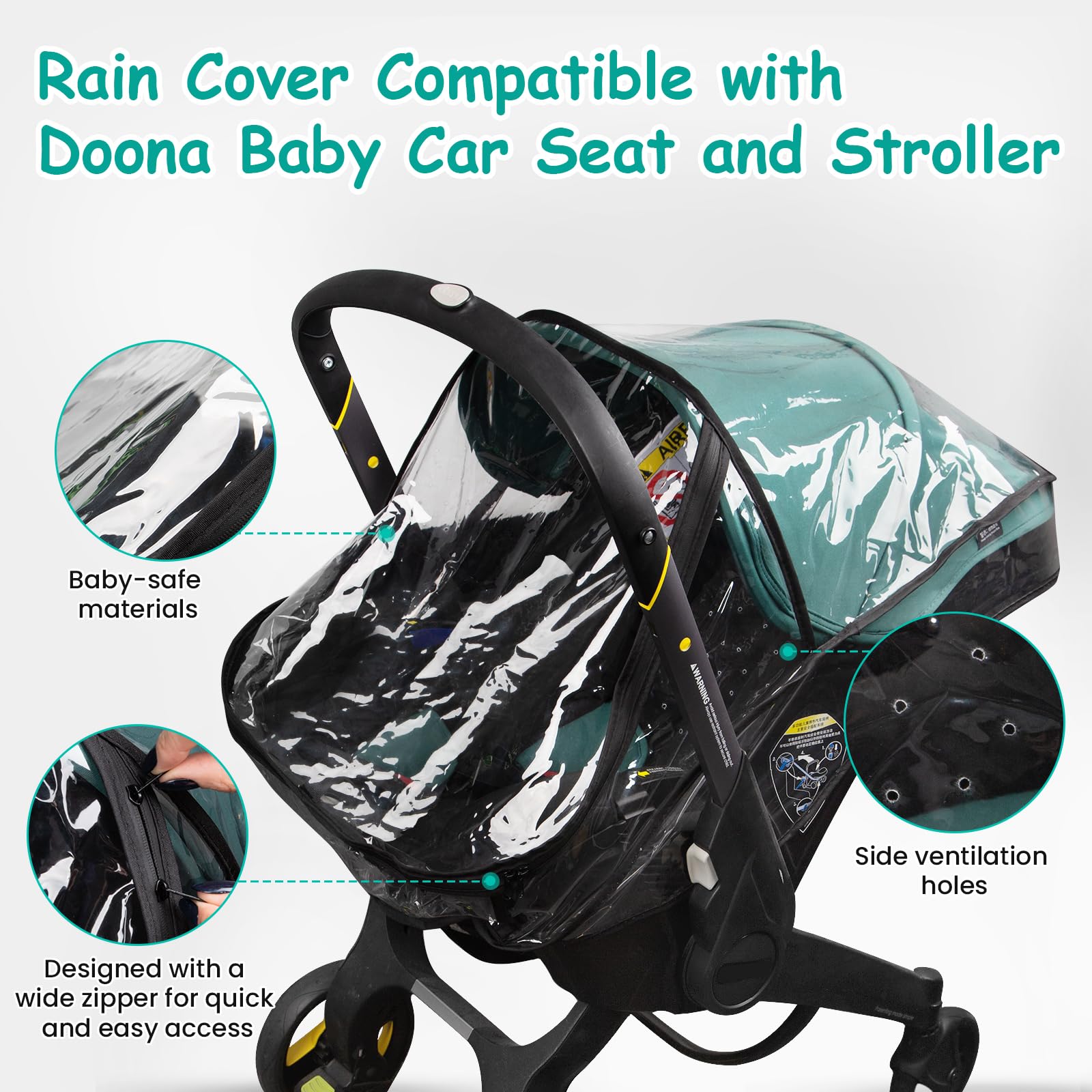 TRIPDAILY 360-degree all-weather protection guards against rain, wind, and snow.