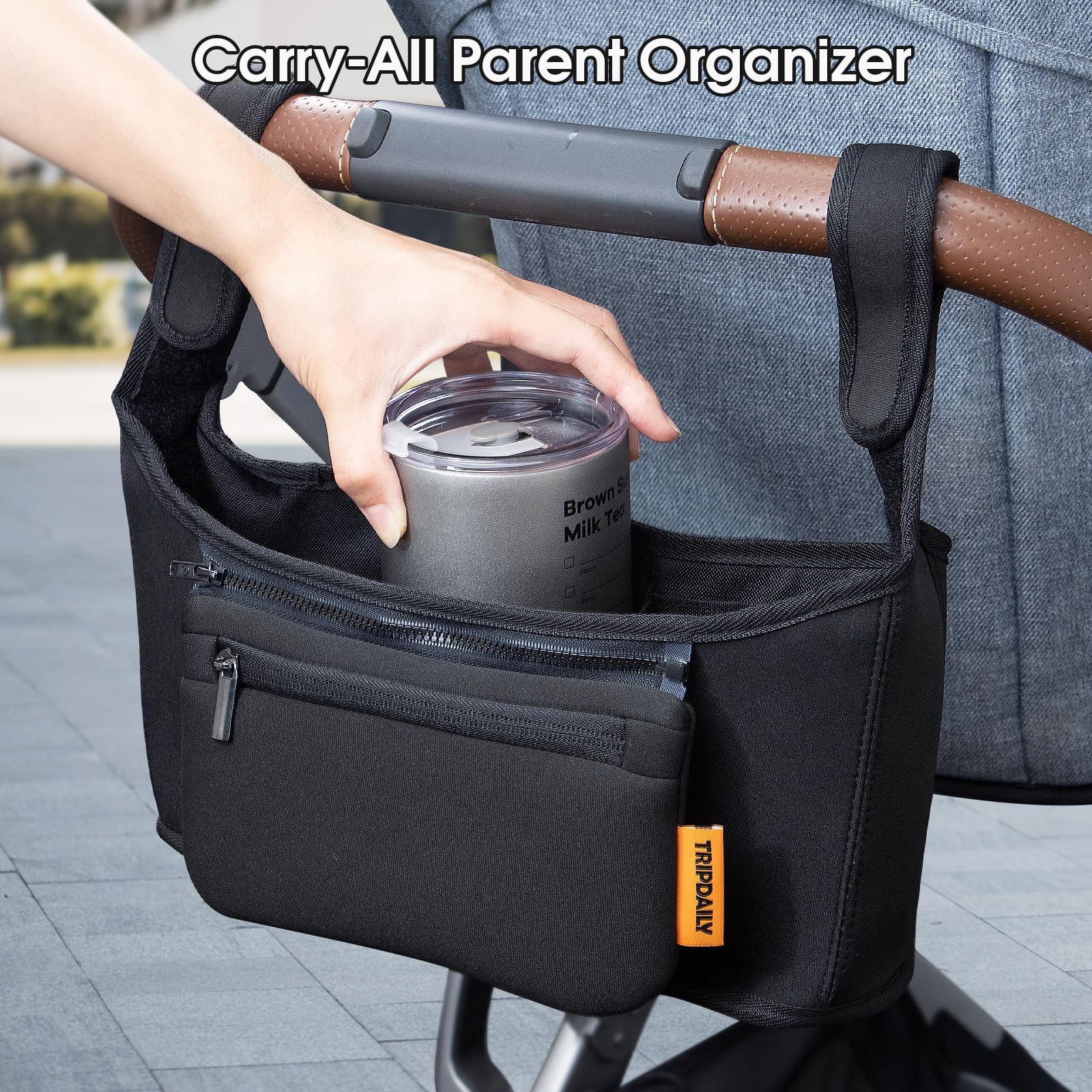 TRIPDAILY insulated cup holder keeps drinks at the right temperature