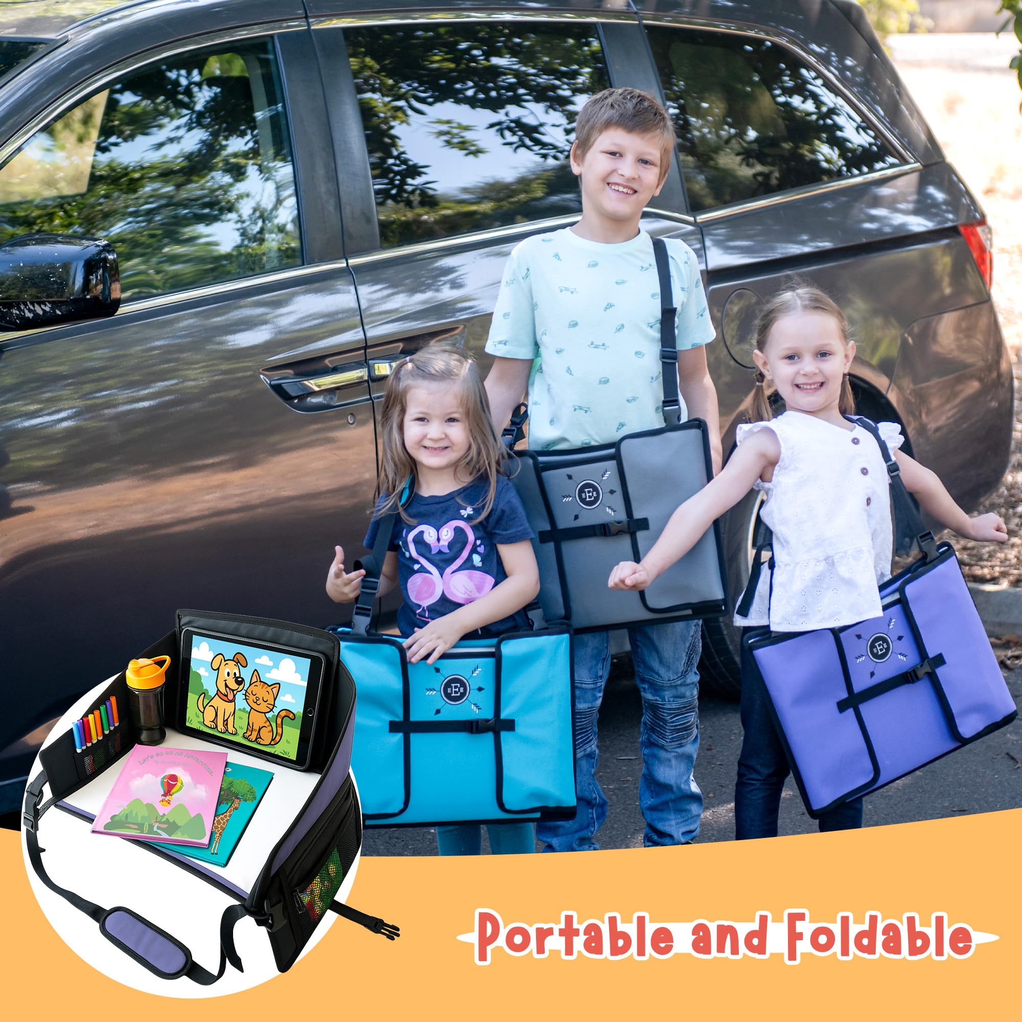 Triple EEE Adventures Adjustable straps secure the tray during travel