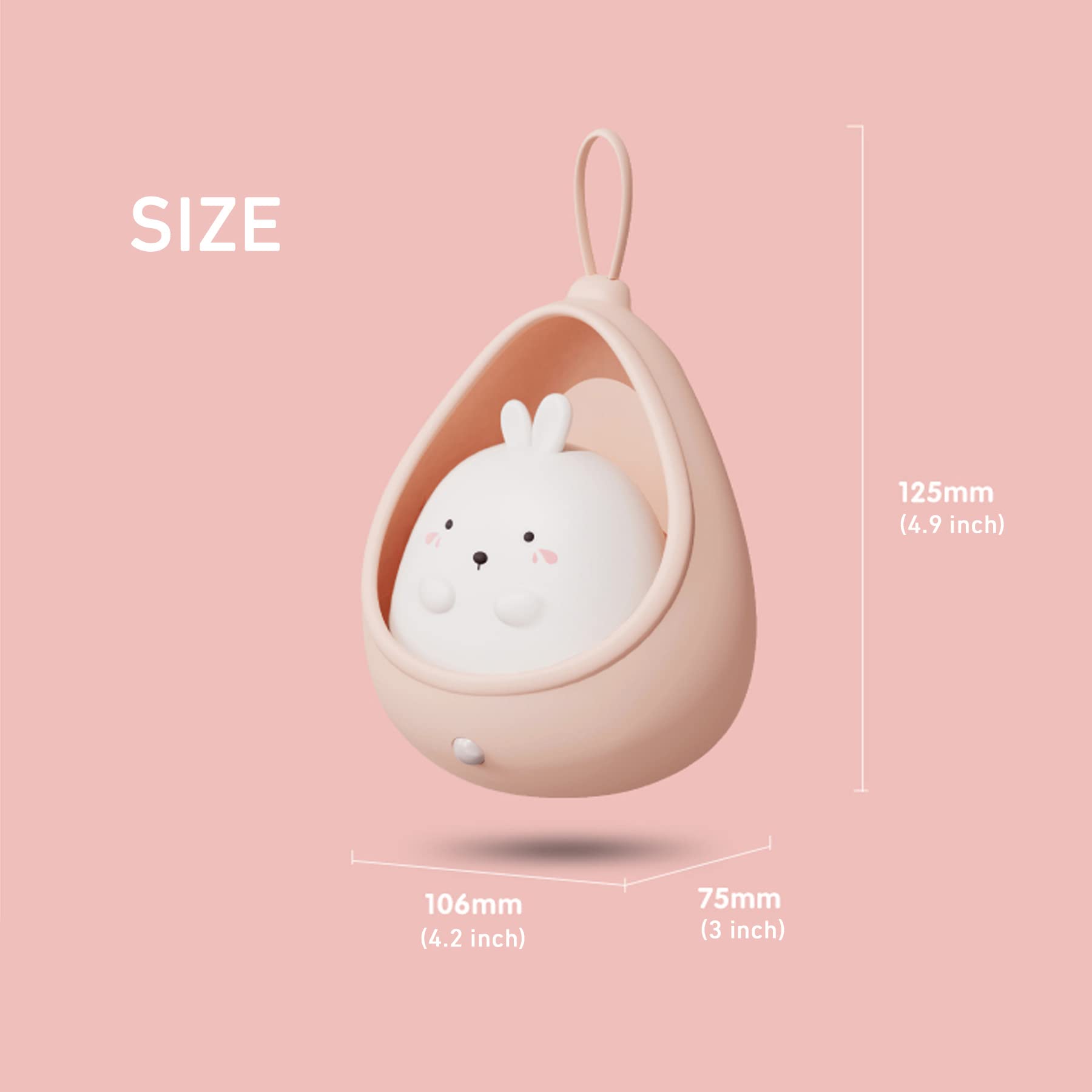 TriPro Cute Kitty Night Light on a bedside table