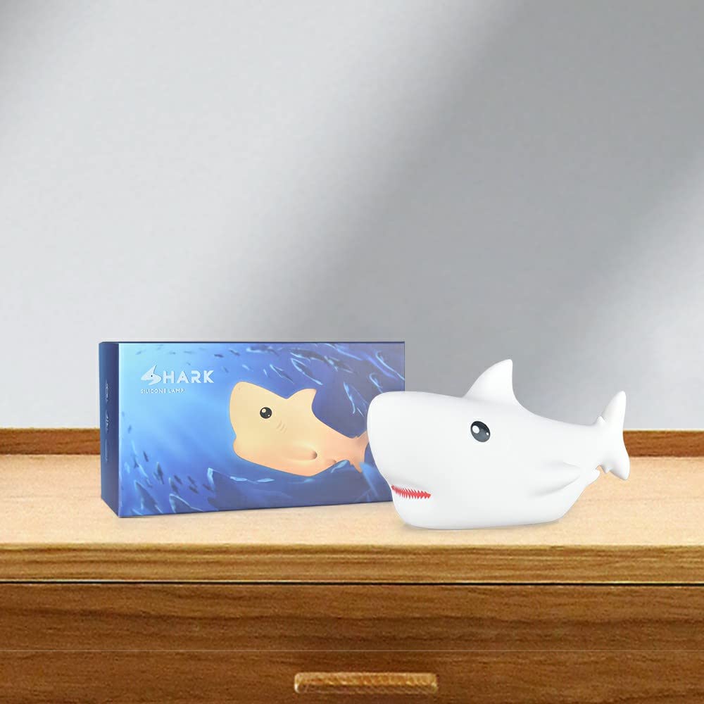 TriPro shark night light supports diaper changes with gentle illumination.
