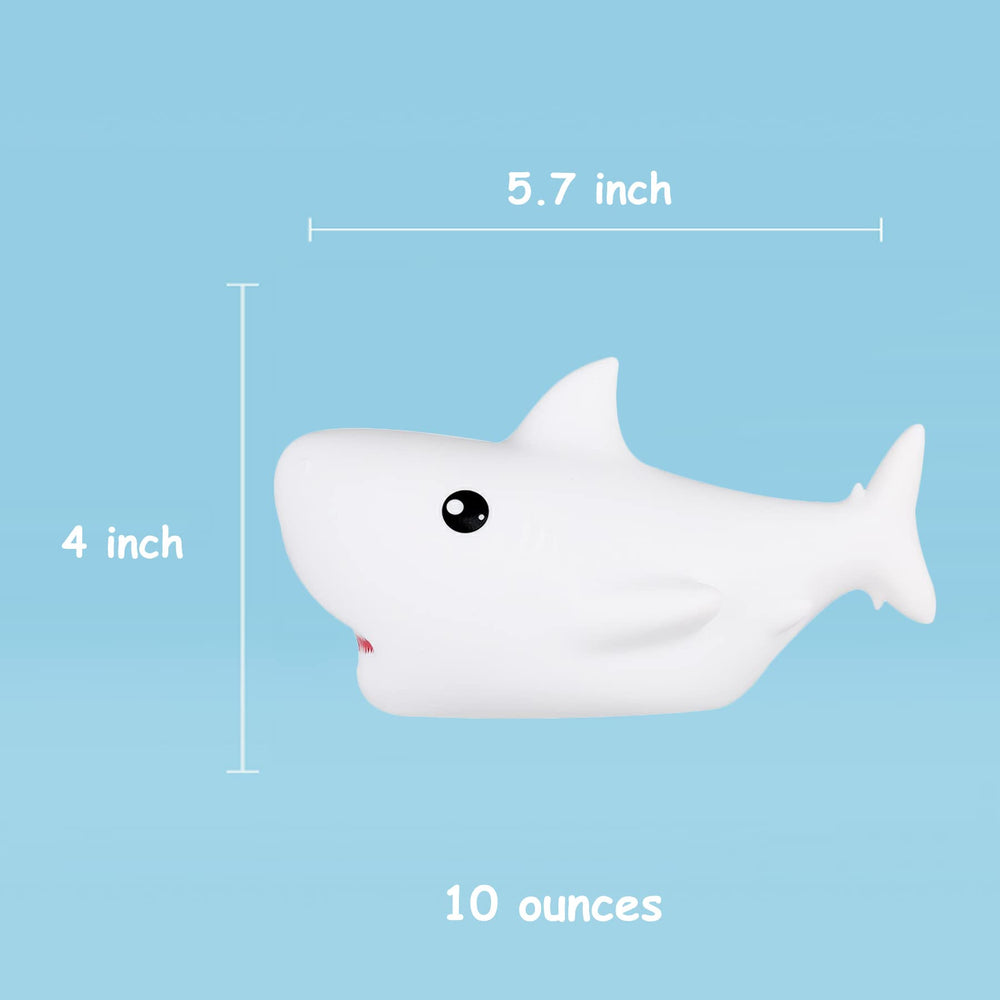 TriPro shark night light in seven-color breathing mode creates ambient mood lighting.