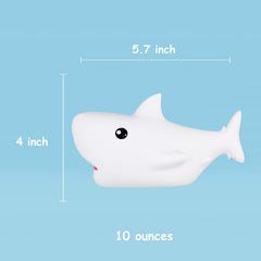 TriPro shark night light in seven-color breathing mode creates ambient mood lighting.
