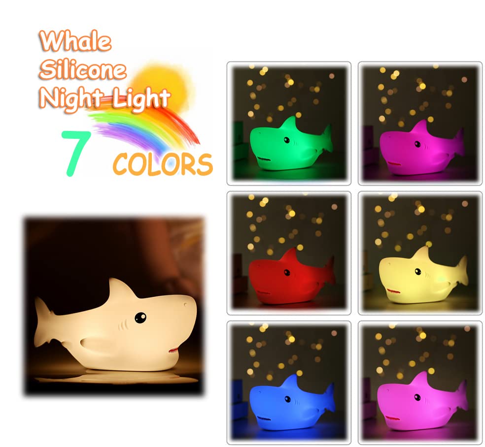 TriPro shark night light surface for tap control enables easy one-tap power.