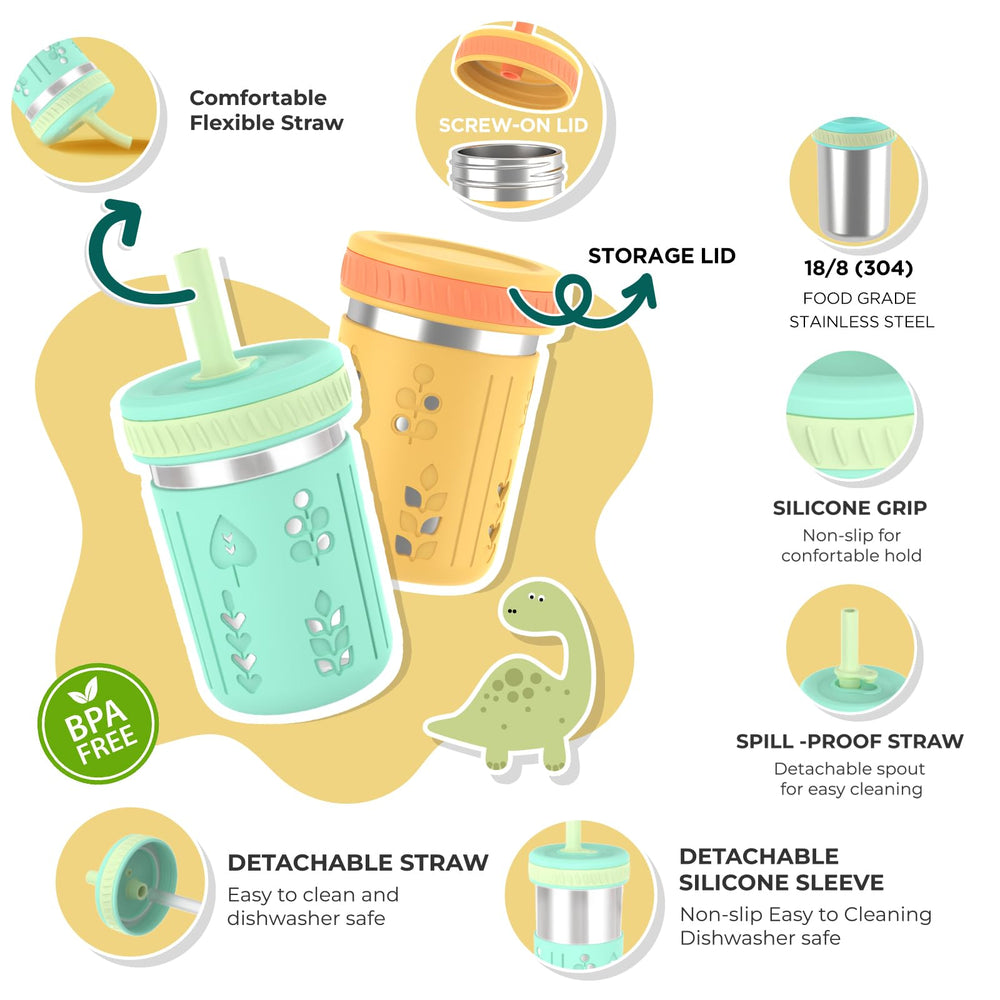 Tronco soft straw lid enables spill-resistant sipping for milk and smoothies.