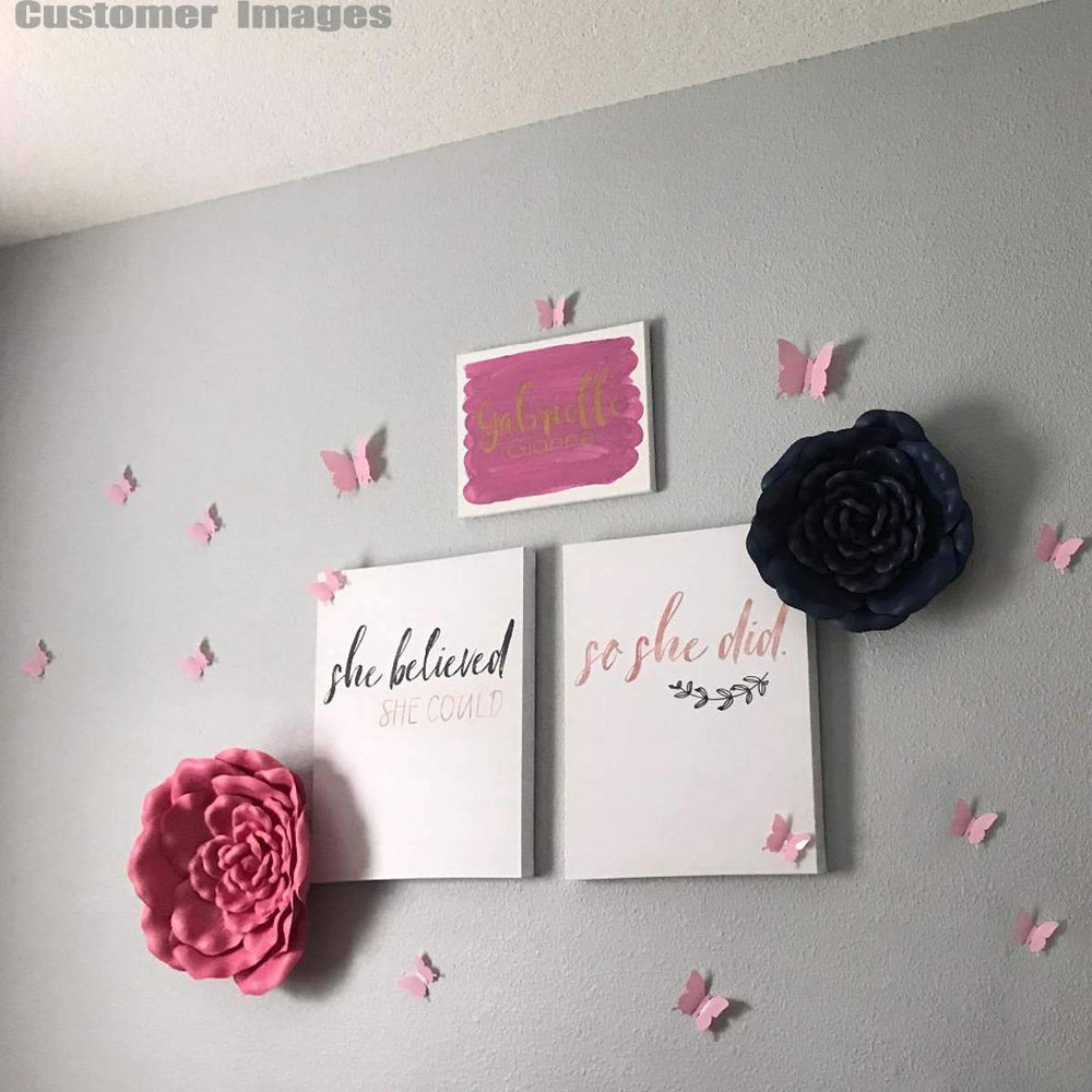 Trubetter removable 3D butterfly stickers in pink simplify wall updates without damage