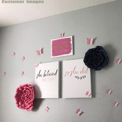 Trubetter removable 3D butterfly stickers in pink simplify wall updates without damage
