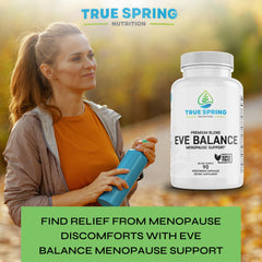 True Spring Eve Balance capsules close-up, convenient daily relief.