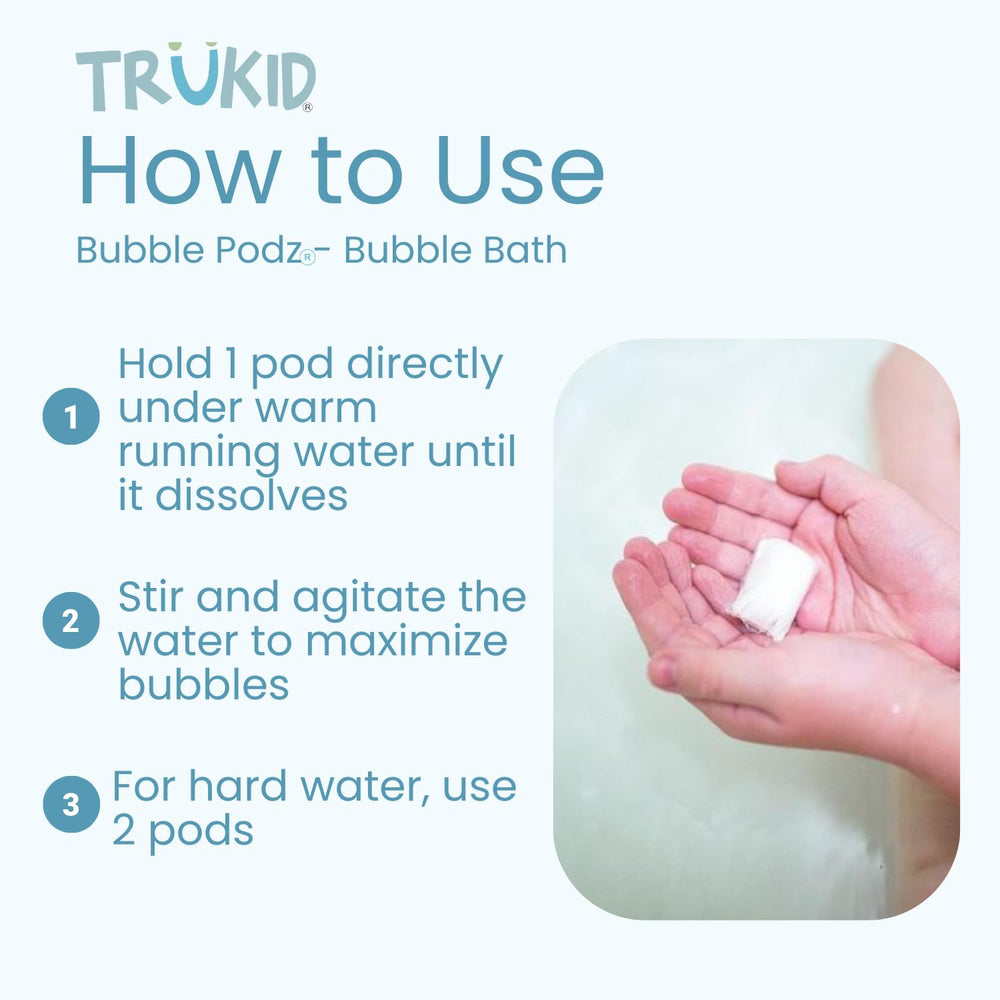TruKid Bubble Podz offer eight scents from fruity to lavender.
