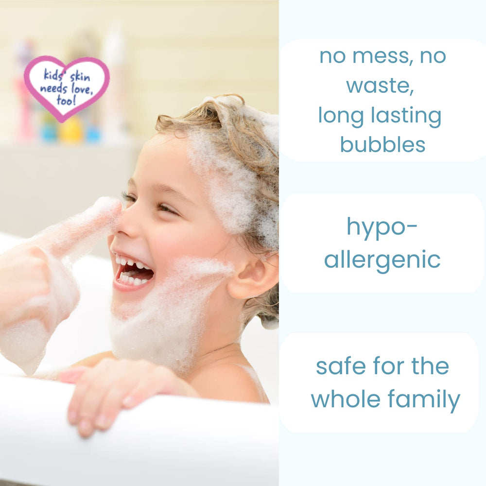 TruKid Bubble Podz natural moisturizers keep skin soft.