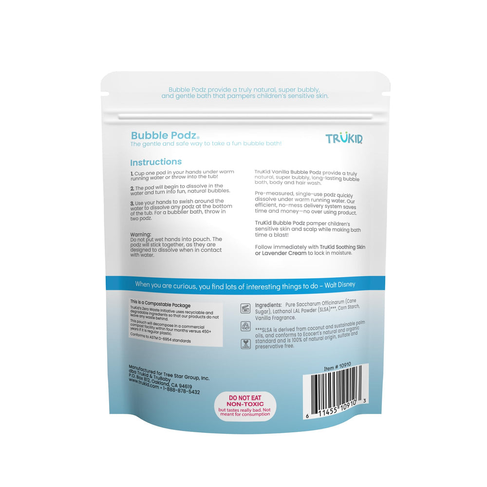 TruKid Bubble Podz USA-made with five clean ingredients.