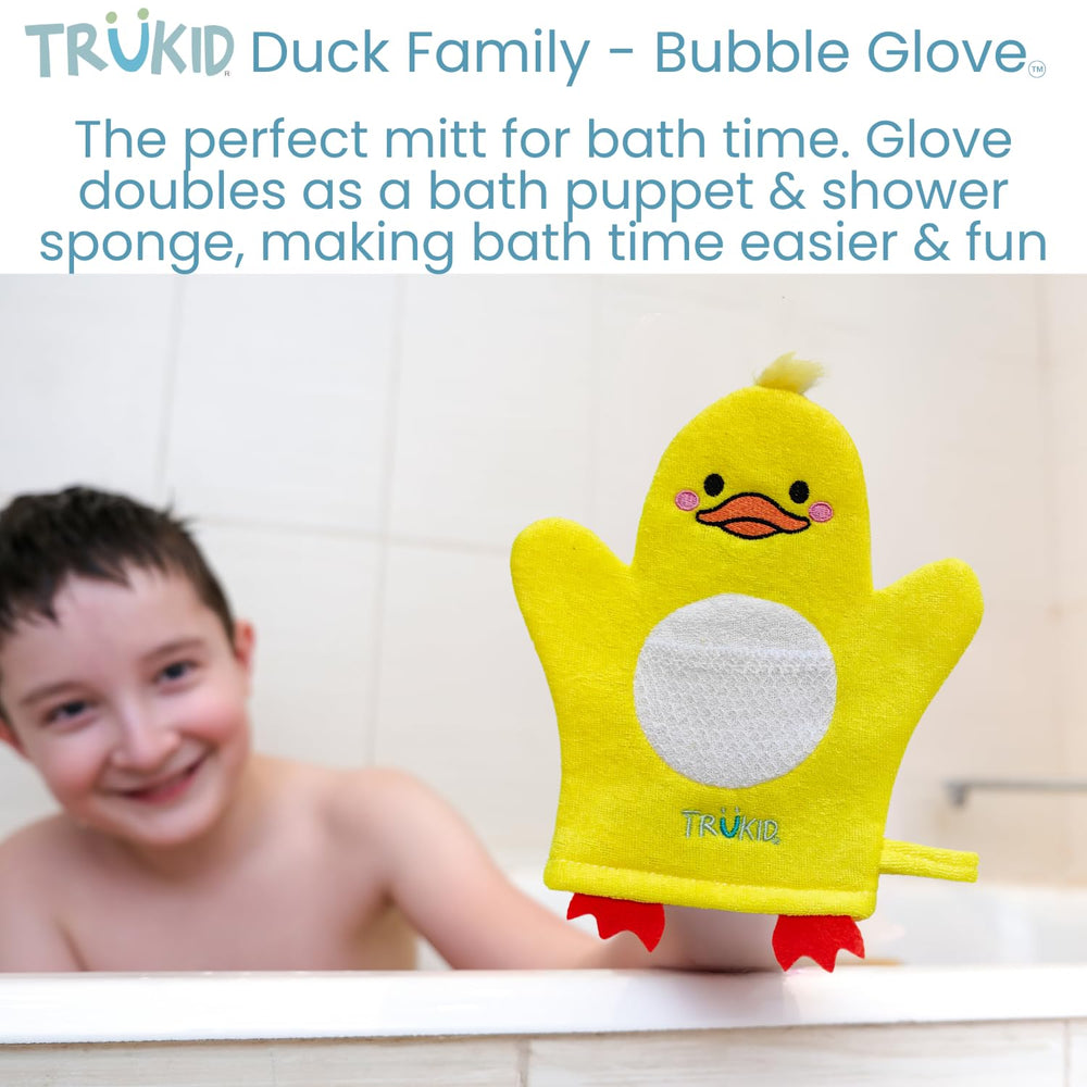 TruKid BubbleGlove easy to clean and dry after baths