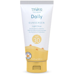 TruKid Daily Mineral Sunscreen SPF 30 tube protecting kids' face and body.