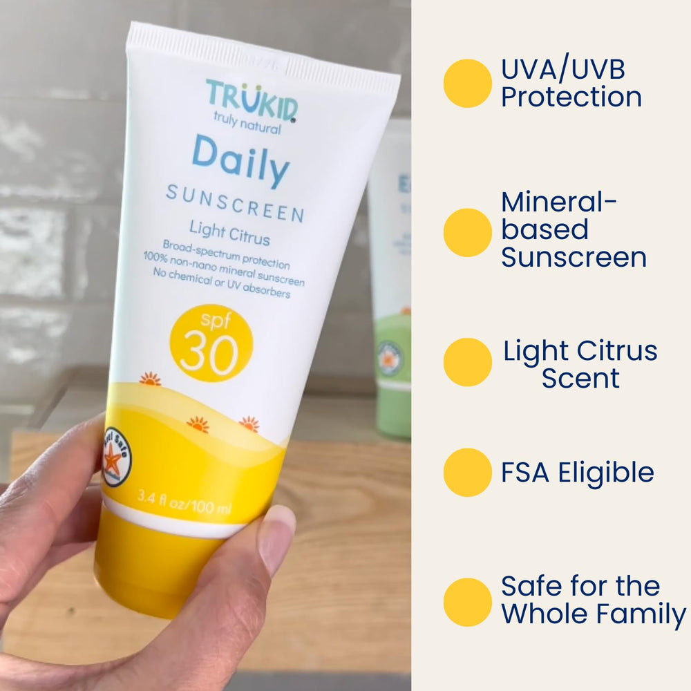 Reef-safe TruKid packaging highlighting recyclable, BPA-free design.