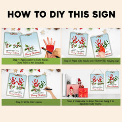 Trumpetic 8x10 handprint art craft invites kids to create a personalized Christmas gift.