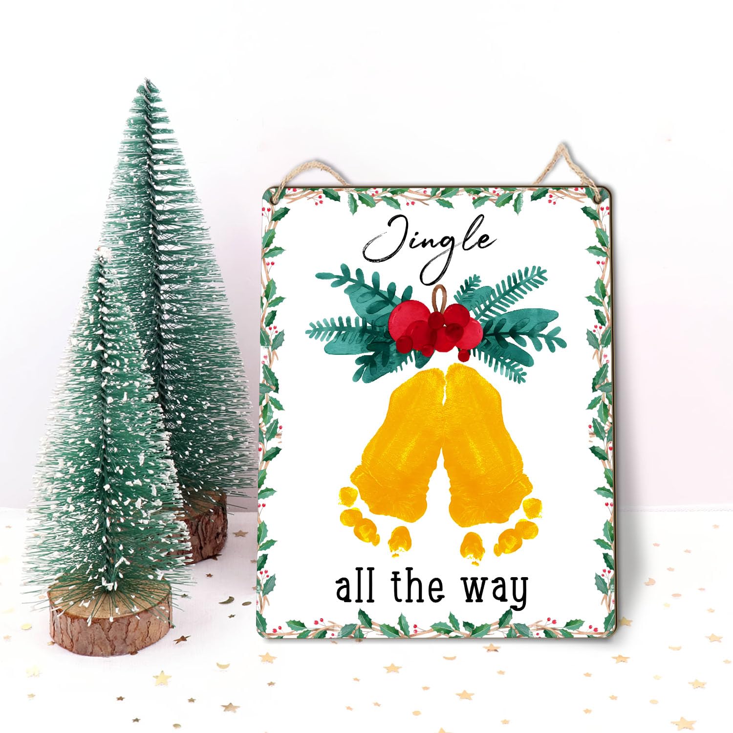 TRUMPETIC Baby Christmas craft signboard—fun DIY activity for families and keepsake displays.