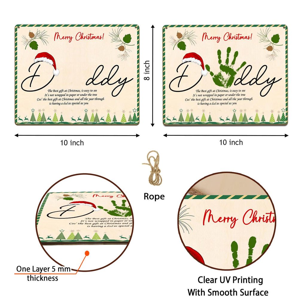 TRUMPETIC Baby’s First Christmas Handprint Sign captures growth and memory.