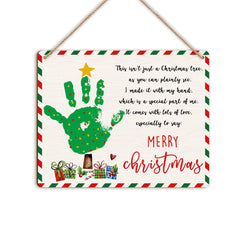 TRUMPETIC Baby Handprint Sign front view showcases durable 10x8 inch keepsake.