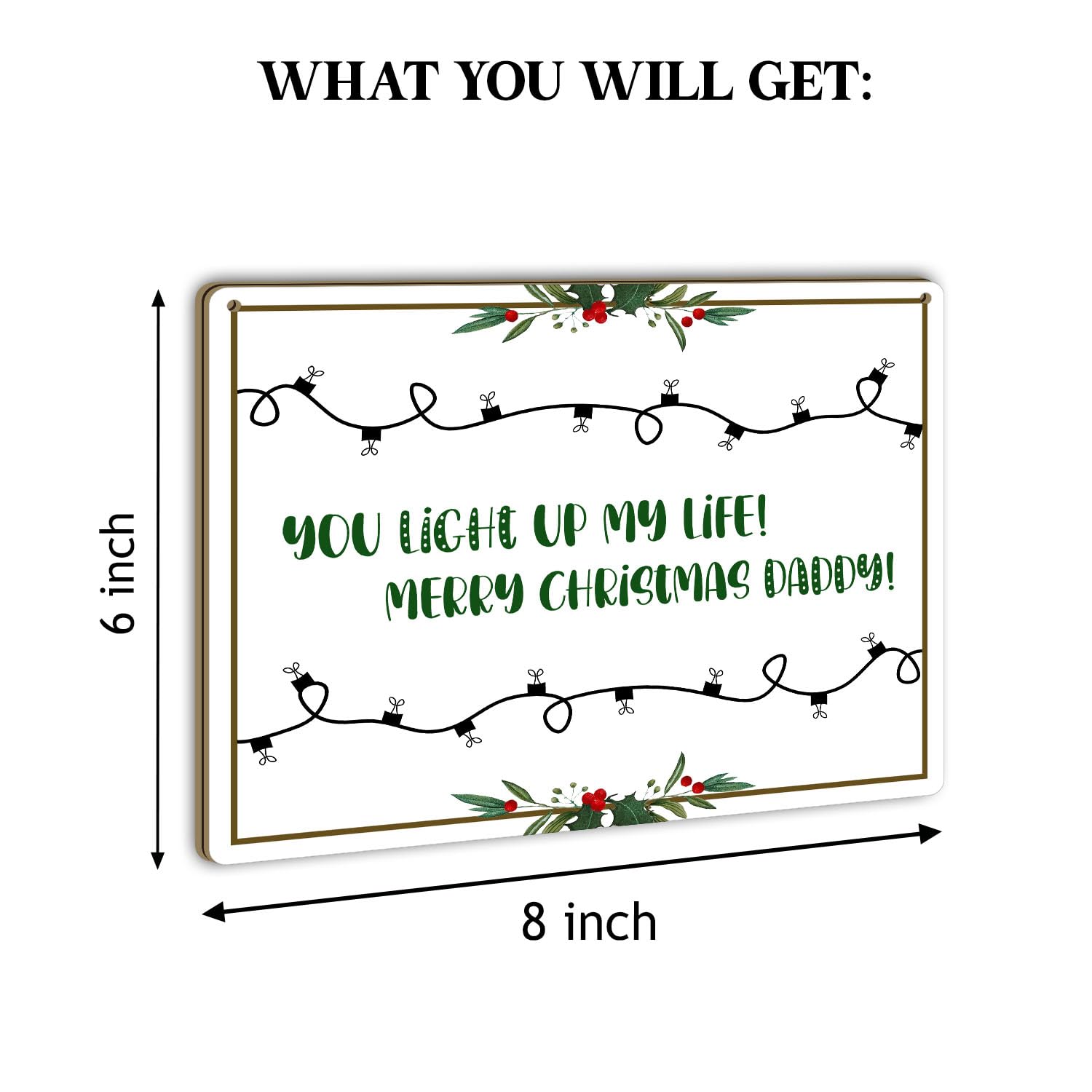 TRUMPETIC DIY holiday art sign with rope ready to decorate in a home setting