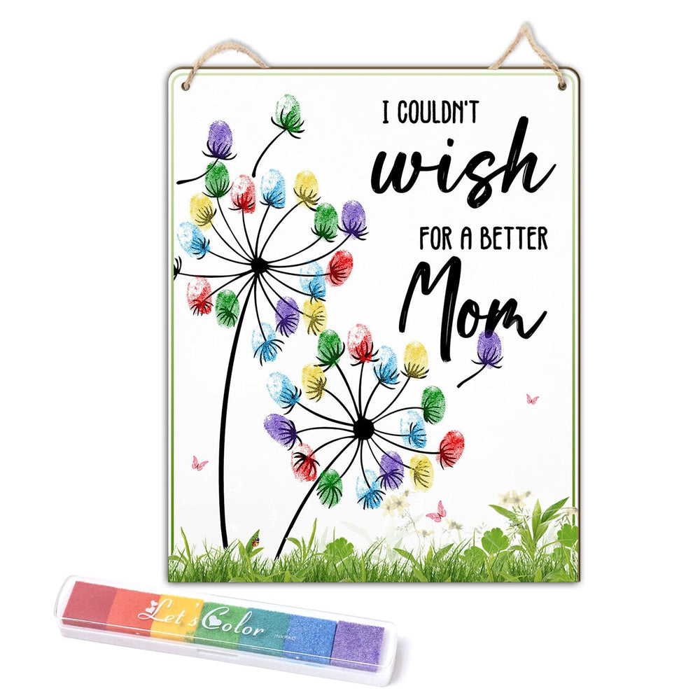 TRUMPETIC Mother's Day gift from kids with colorful fingerprints.