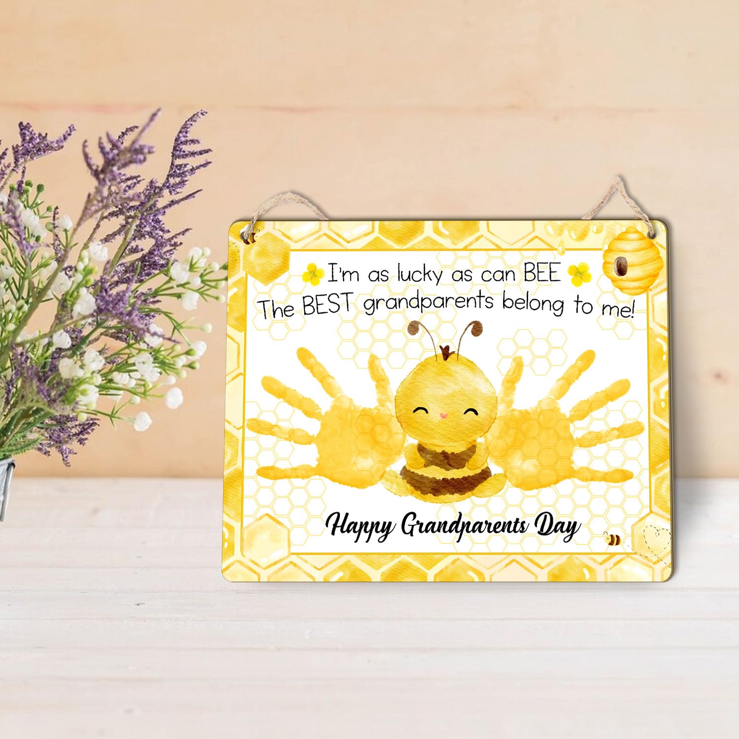 TRUMPETIC rustic frame keepsake for living room or nursery