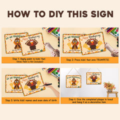 TRUMPETIC Thanksgiving decor sign for baby's room and wall display