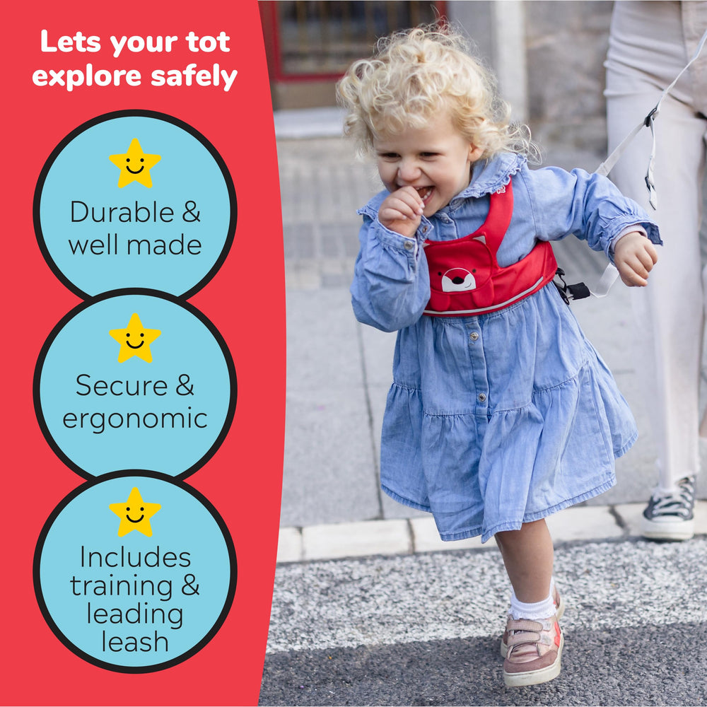 Trunki Felix Fox Red Toddler Leash adjustable straps for fast fit.