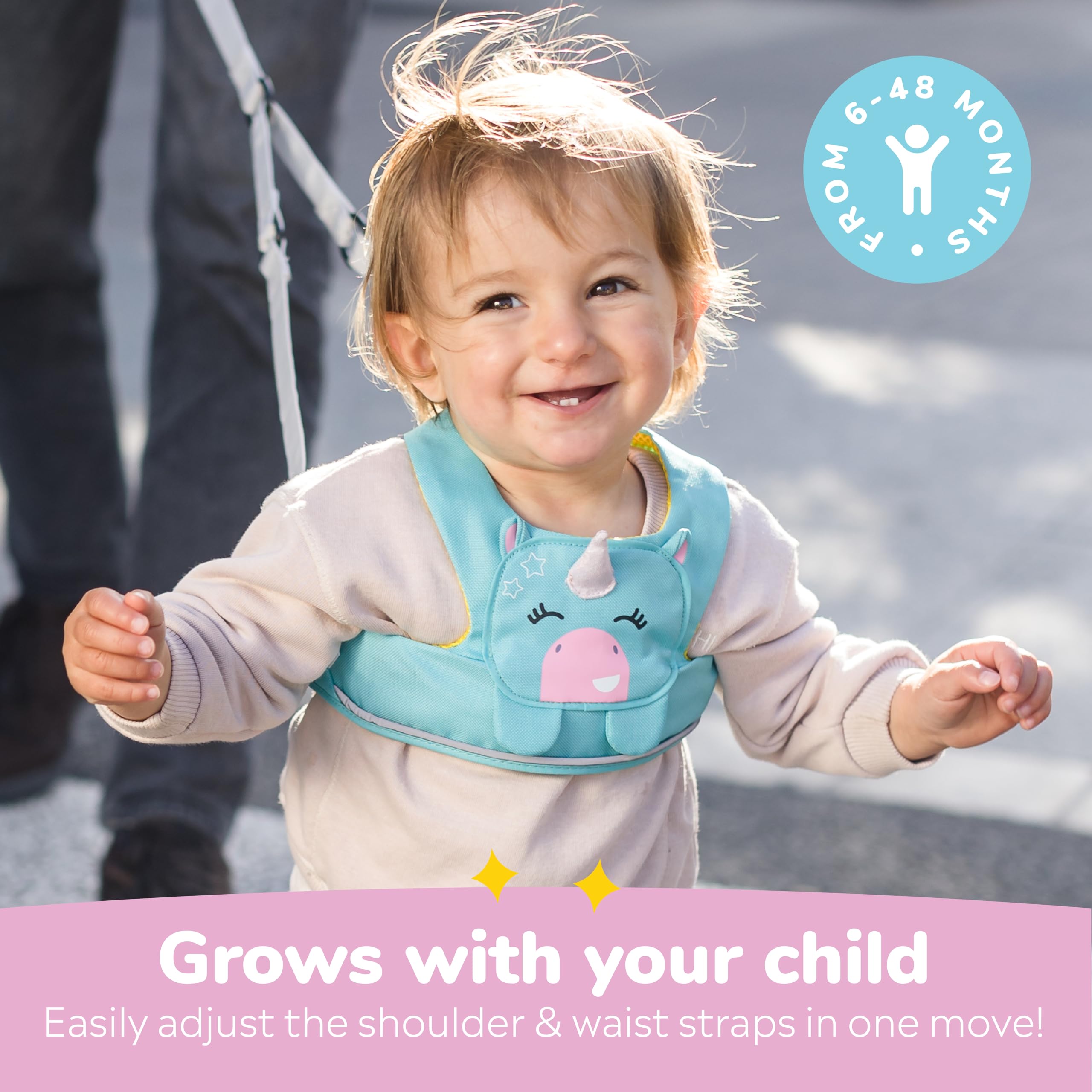 Trunki Toddler Leash features breathable mesh for all-day comfort.