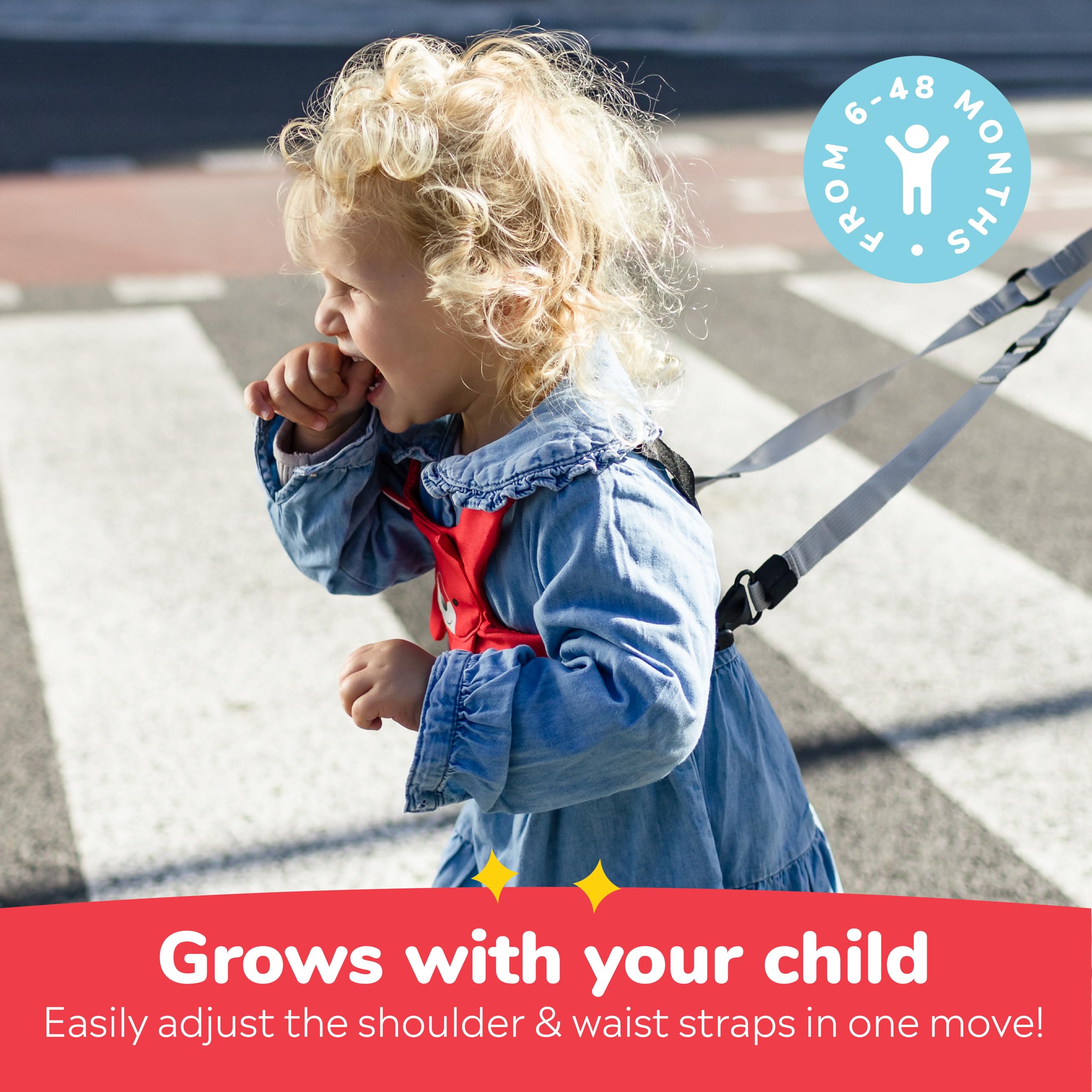 Trunki Felix Fox Red dual-functional lead supports training and adventures.