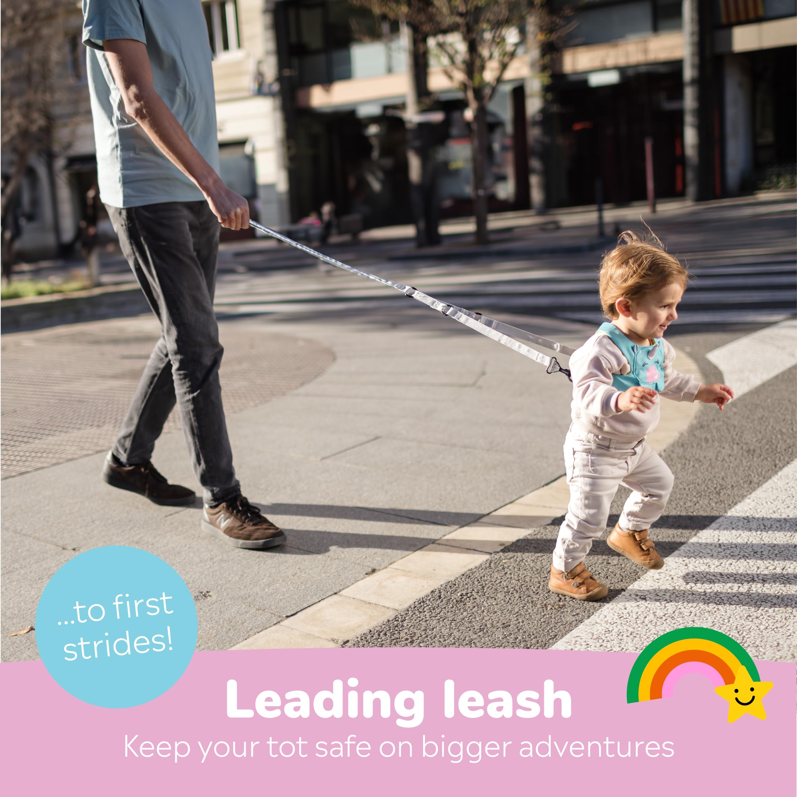 Trunki Toddler Leash easy-care fabric simplifies washing after outings.