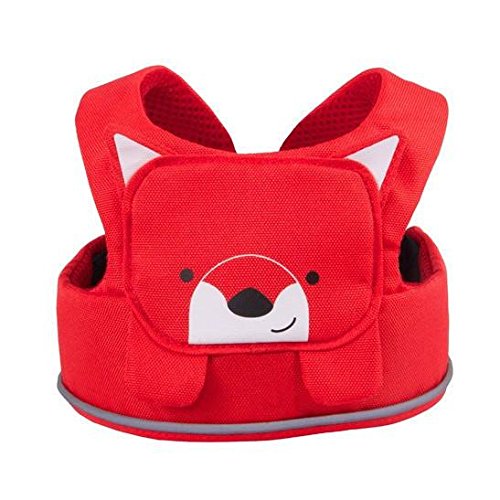 Trunki Felix Fox Red Velcro waist belt stores excess strap.