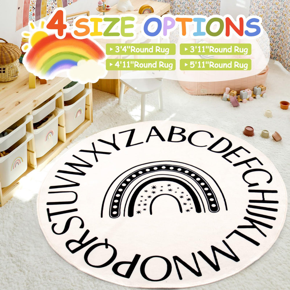 Truqual alphabet and rainbow design fosters color recognition and early literacy during play.