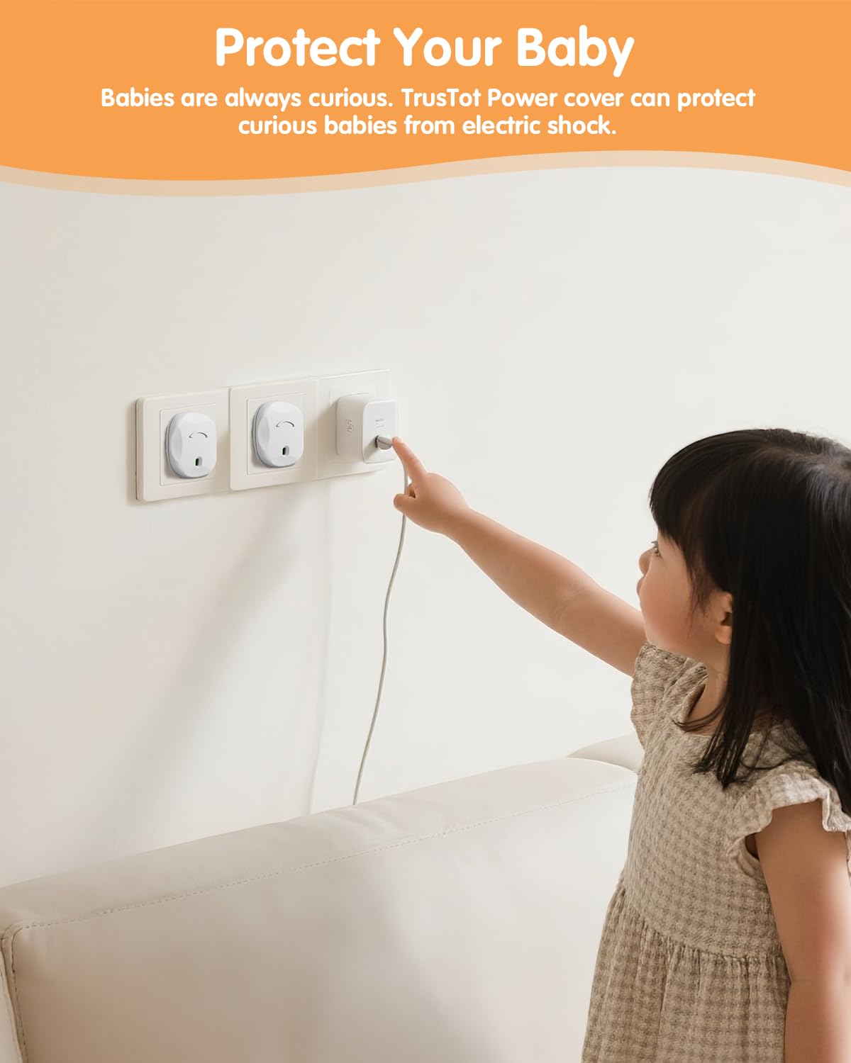 TrusTot white design blends with decor while enhancing safety.