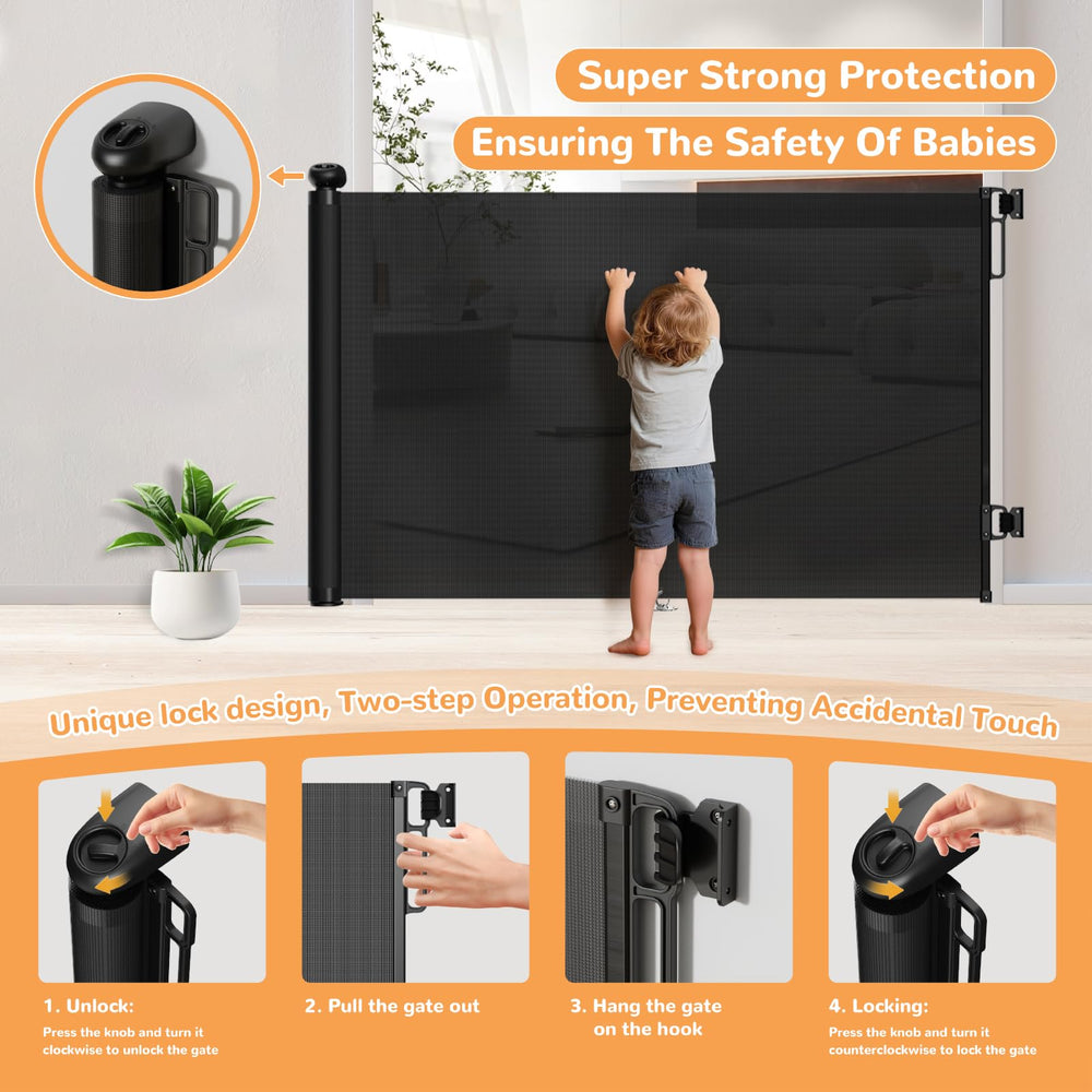 TrusTot upgraded two-step safety lock enables one-handed use.