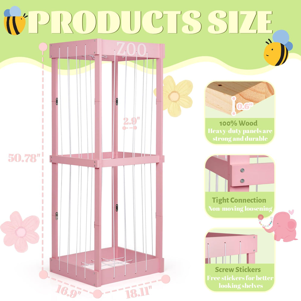 Trycooling elastic-band access keeps plushies reachable for kids during play.